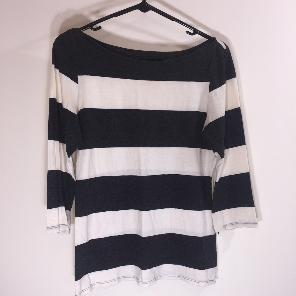 ¾ Sleeve Stripped Shirt